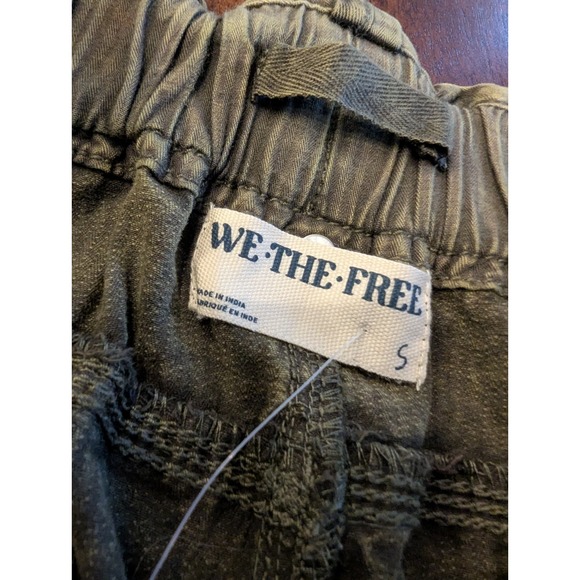 NWT Free People We The Free Can't Compare Slouch Pants Size S Army Green Grunge - Picture 12 of 13